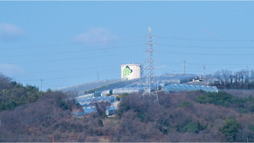 船穂町高台の風景